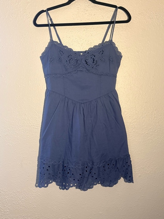American Eagle Outfitters Dresses & Skirts - American Eagle Outfitters Blue Eyelet Mini Dress